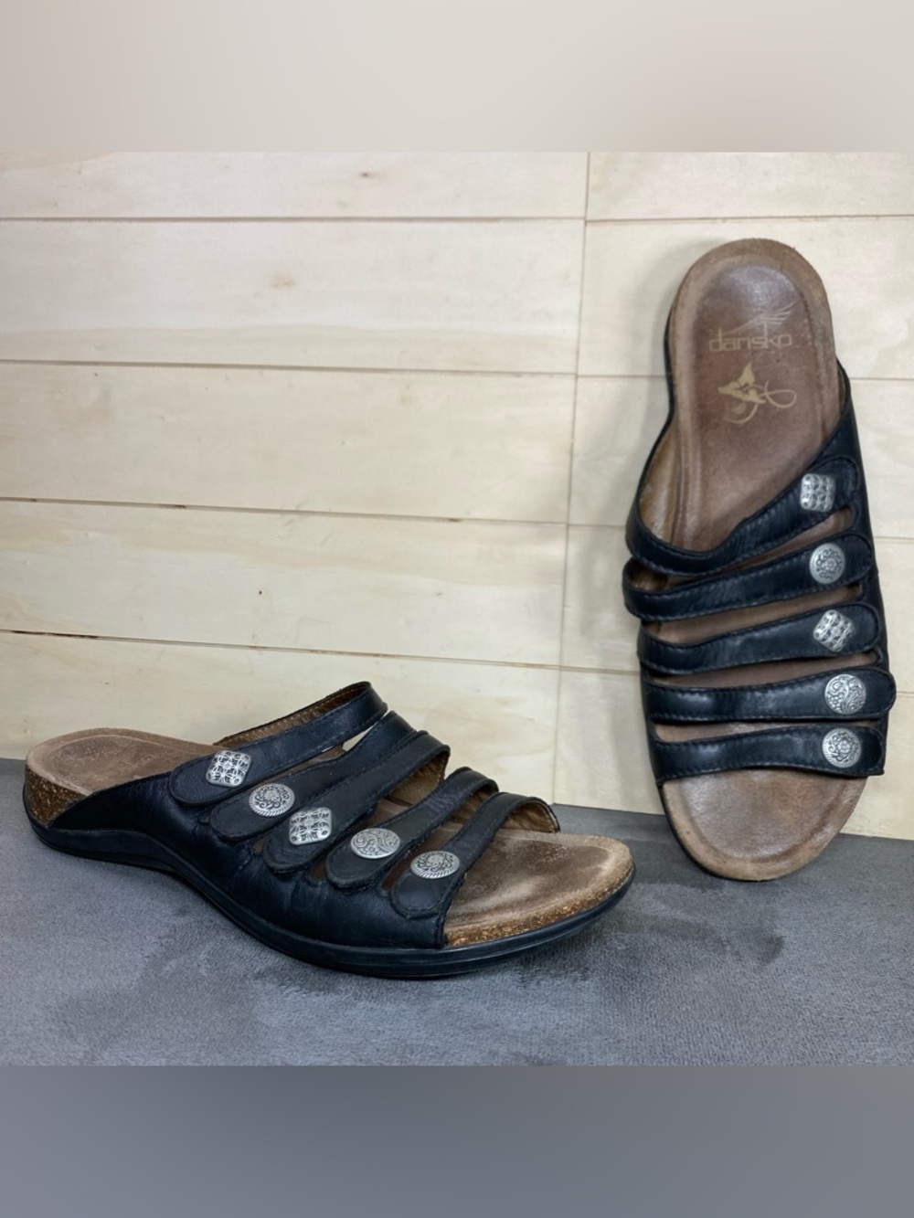 Dansko Janie Sandals Black Leather Women's Size 11 Shoes EU41 Slip-Ons - Picture 11 of 11